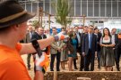 Live-Demonstration beim Eröffnungsrundgang auf der Sonderschau Waldumbau